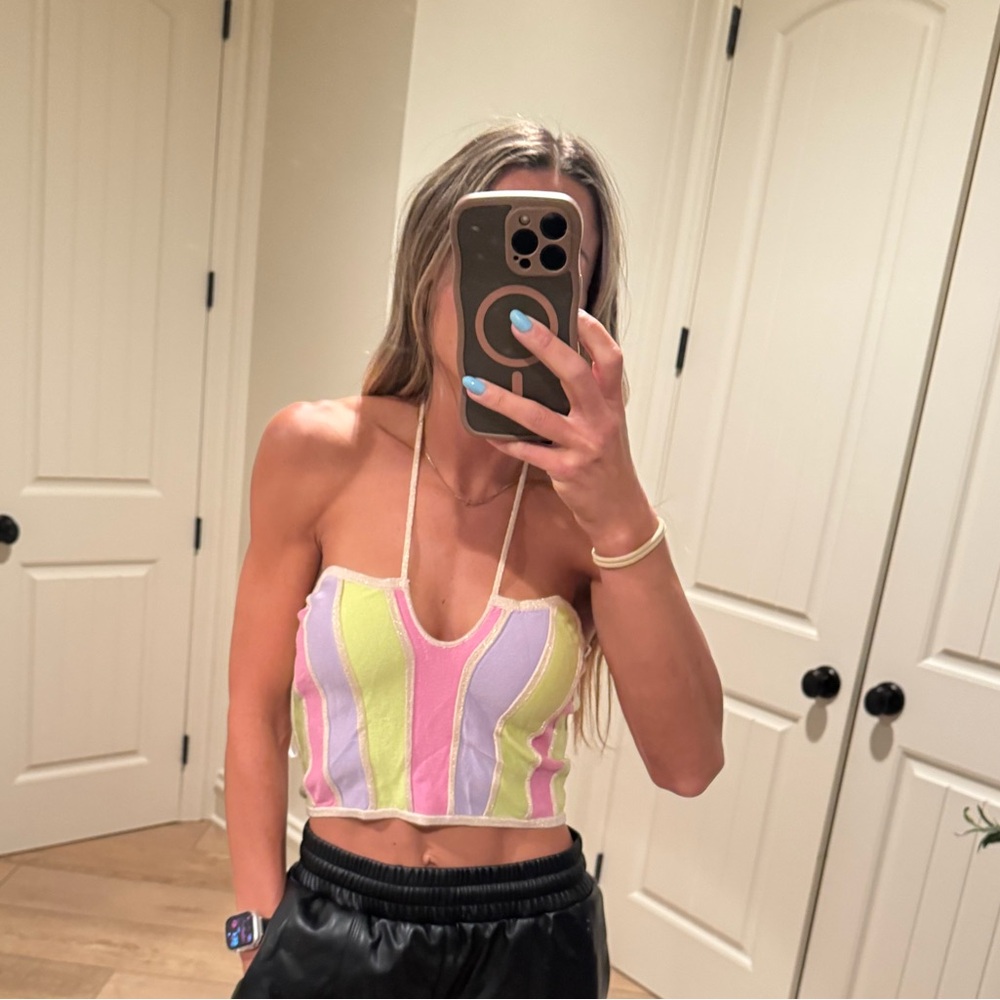 RVCA Pastel Striped Tank Top
